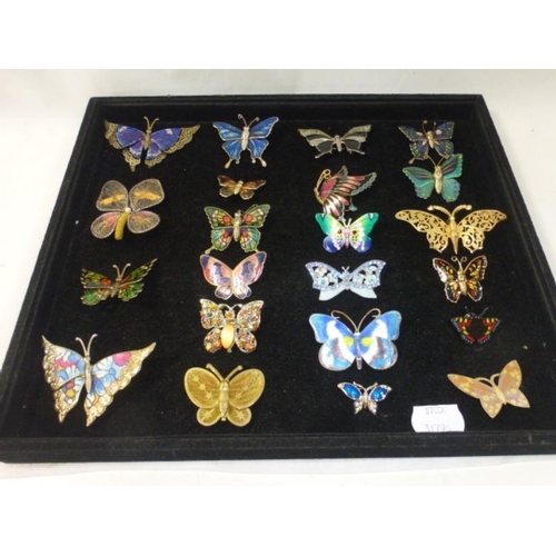 107 - Mixed Tray of Butterfly Brooches