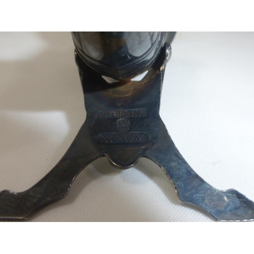 18 - Sterling Viking Drinking Horn Pepper shaker