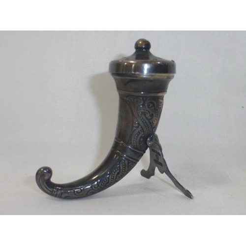 18 - Sterling Viking Drinking Horn Pepper shaker
