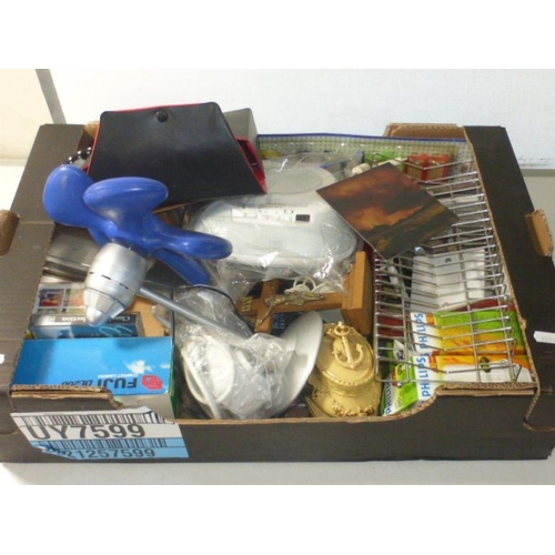364 - Mixed Box to Include Crucifix, Pifco Travel Iron, Docking Station and Other