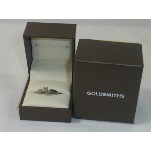 125 - Platinum 950 Ring with Solitare Diamond