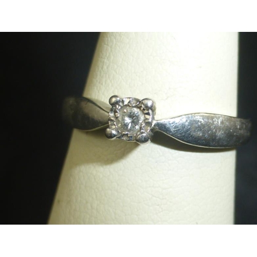 125 - Platinum 950 Ring with Solitare Diamond