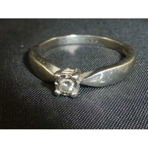 125 - Platinum 950 Ring with Solitare Diamond