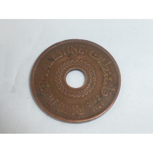 127 - Palestinian British Mandate Bronze 1942 20 Mils Coin