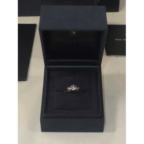 132 - Platinum 950 Ring with 0.75 Carat Diamond Clarity S11 Colour G Comes complete with Certificate and O... 