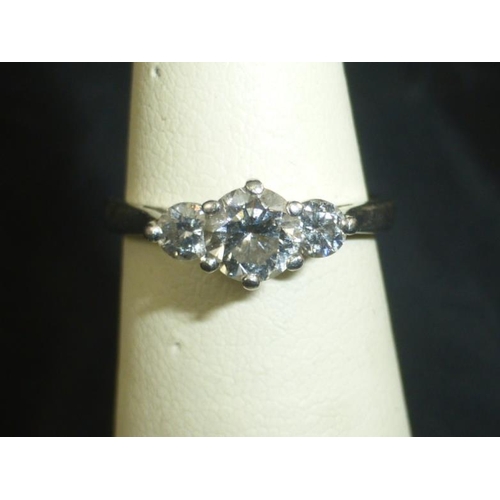 132 - Platinum 950 Ring with 0.75 Carat Diamond Clarity S11 Colour G Comes complete with Certificate and O... 