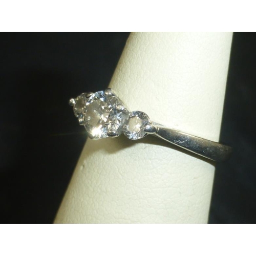 132 - Platinum 950 Ring with 0.75 Carat Diamond Clarity S11 Colour G Comes complete with Certificate and O... 
