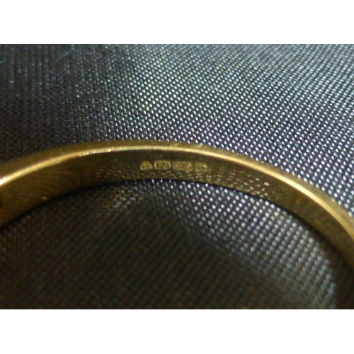 139 - Hallmarked Birmingham 375 Gold Ring with Diamond and Pink Sapphire Decoration (Size  P)