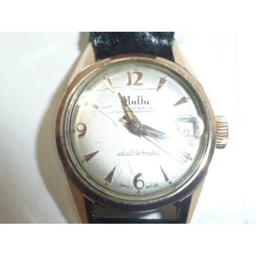 146 - Vintage Ladies Mu Du 25 Jewel Doublematic Wrist Watch