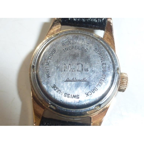 146 - Vintage Ladies Mu Du 25 Jewel Doublematic Wrist Watch