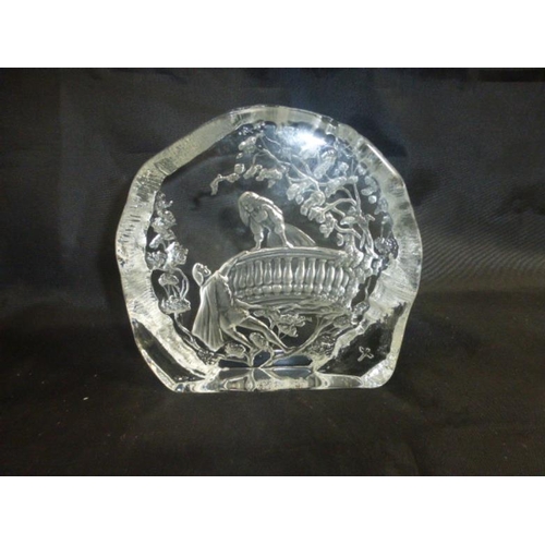 165 - Dartington Crystal Romeo and Juliet Paperweight Signed by S Capredoni