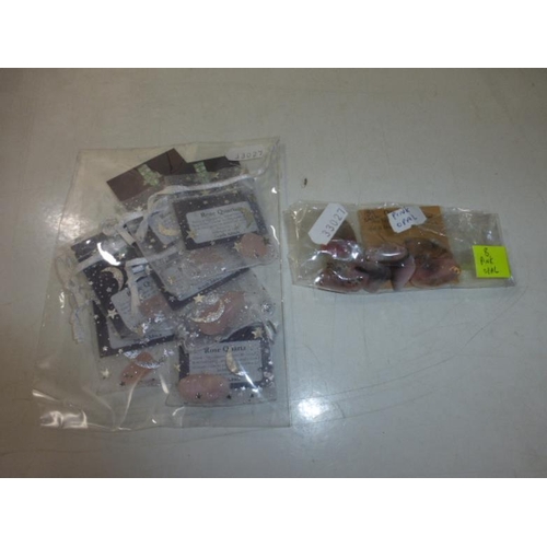 171 - Six Carded Rose Quartz Stones and 8 Pink Opal's