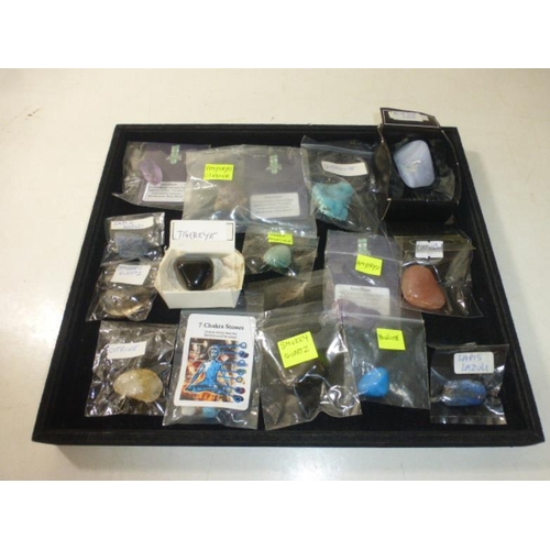 172 - Mixed Tray of Semi-Precious Stones Including Tigers eye, Smokey Quartz, Amethyst and Lots More