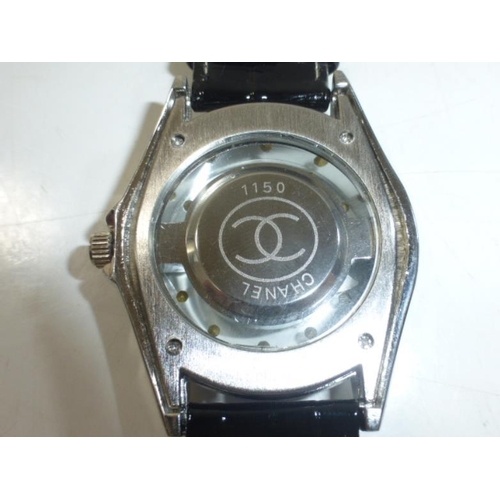 53 - New Chanel 1150 Style Watch complete with Leather Strap (Working)