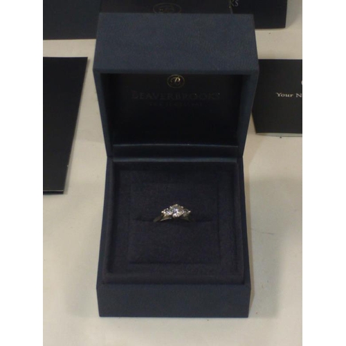 92 - Platinum 950 Ring with 0.75 Carat Diamond Clarity S11 Colour G Comes complete with Certificate and O... 