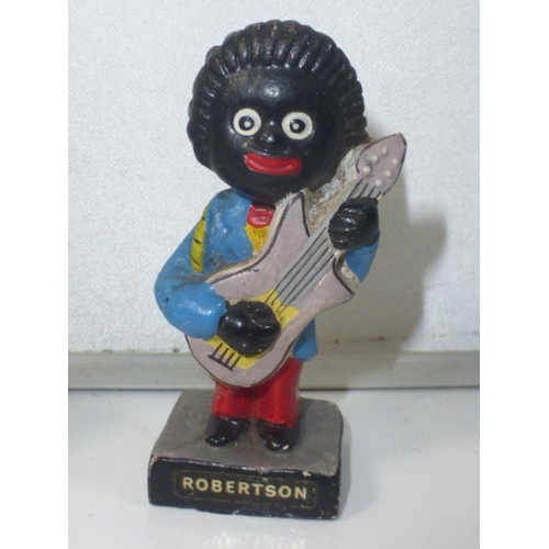 117 - Robertson Jam Hand Painted Set of Seven Golly Jazz Original Band Figures. Late 1960's. All Stands Ap... 