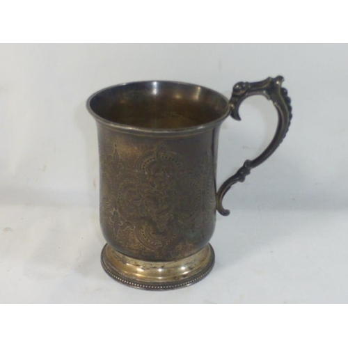 141 - Hallmarked London 1864 Silver Tankard