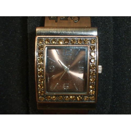 140 - Ladies Bangle Watch in presentation box