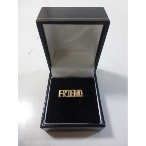 157 - Silver 925 GPS Friend Ring in presentation box