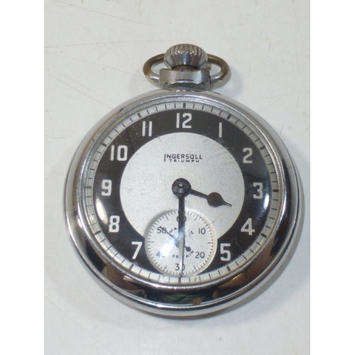 169 - Ingersol triumph Mechanical Pocket watch (working)