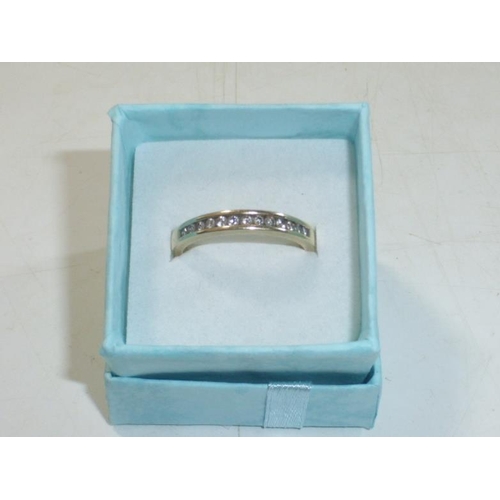 170 - Gold 375 Ring with .24 carat Diamond Band (Size Q)