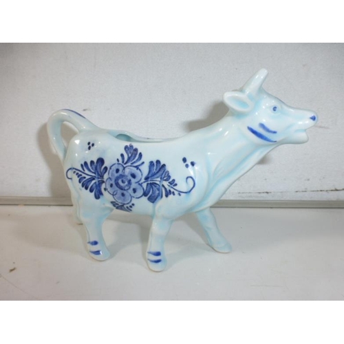 173 - Antique Delft Cow Creamer