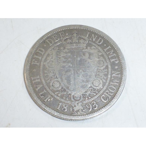 29 - Victoria 1893 Half Crown