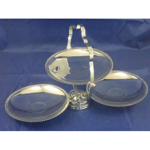 260 - Vintage folding three tier cake stand