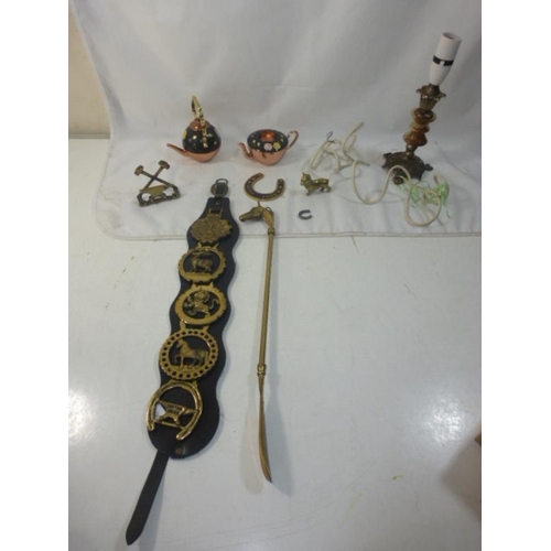 273 - Collection of Brassware to include Shoehorn and Barge ware and other