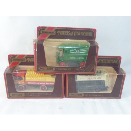 274 - Three Matchbox Boxed Die-Cast Model's including Omnibus, Steam Wagon, and Electric Van