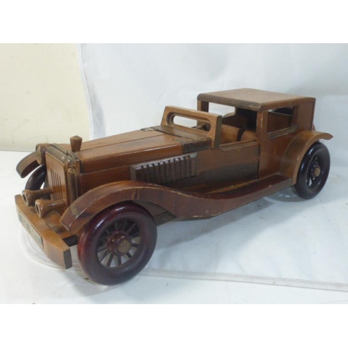 281 - Two Wooden Model's of Vintage Automobiles