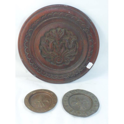 287 - Two Vintage Boys Scouts early 20th Century Plaques and Hand Carved Wooden Plaque