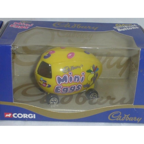 291 - Two Boxed Corgi Di-Cast Cadbury's Cream Egg Model's