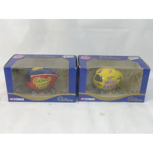 291 - Two Boxed Corgi Di-Cast Cadbury's Cream Egg Model's