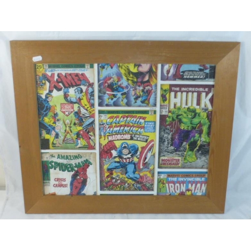 299 - Selection of Marvel Framed and Glazed Prints