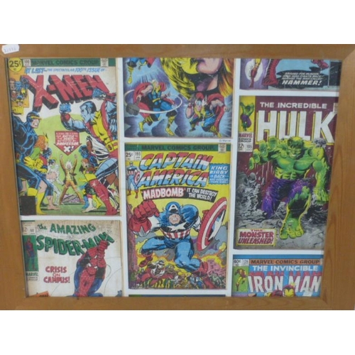 299 - Selection of Marvel Framed and Glazed Prints