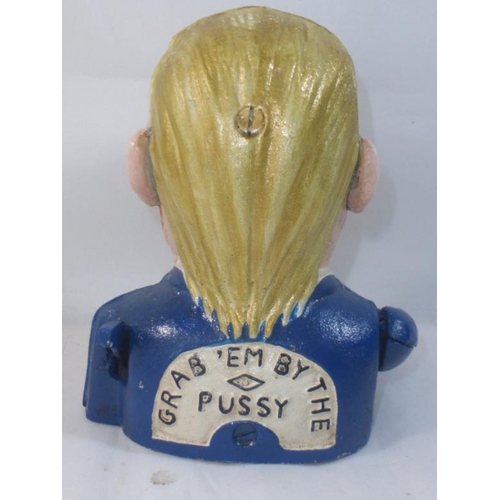 1 - Cast Iron Donald Trump (Grab em by The !!!!) Money Box