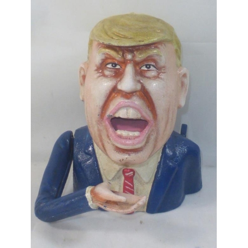 1 - Cast Iron Donald Trump (Grab em by The !!!!) Money Box