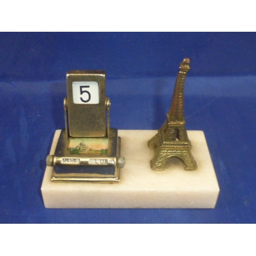 2 - Vintage Paris Themed Perpetual Desk Calendar