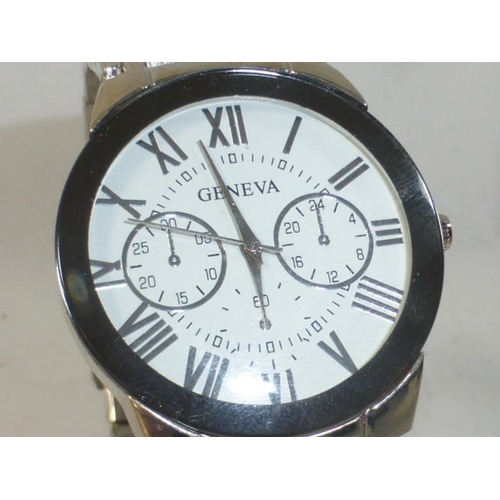 5 - Gents Geneva Silver Dial Watch