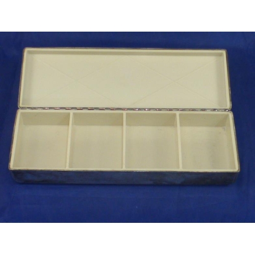 120 - Vintage Dodge Inc Silver Plated Jewellery Box with 4 Compartments