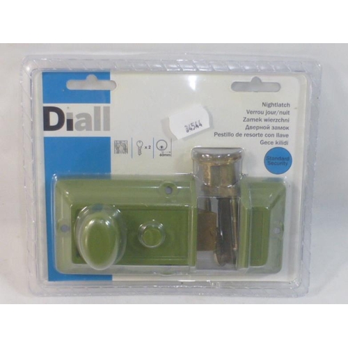 673 - Diall Night Latch in green (boxed)