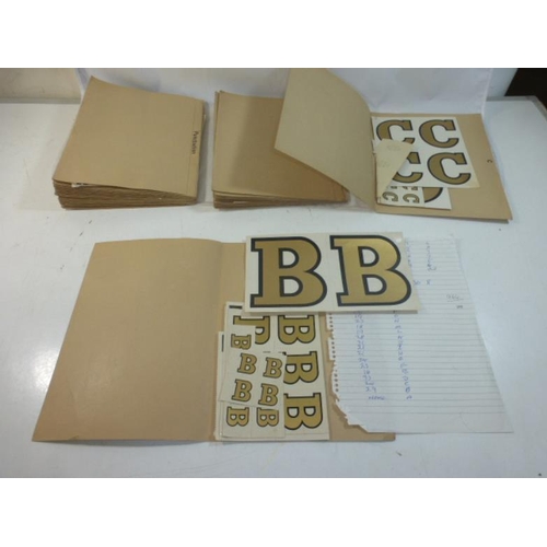 698 - Large Collection of Gold stickable Letters