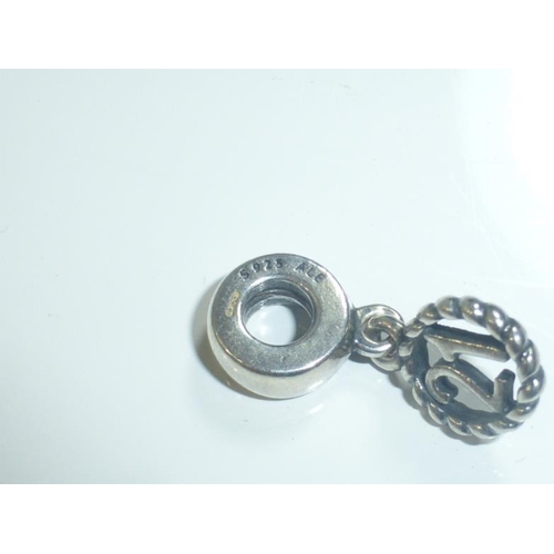 3 - Pandora Silver 21st Charm in Original Box