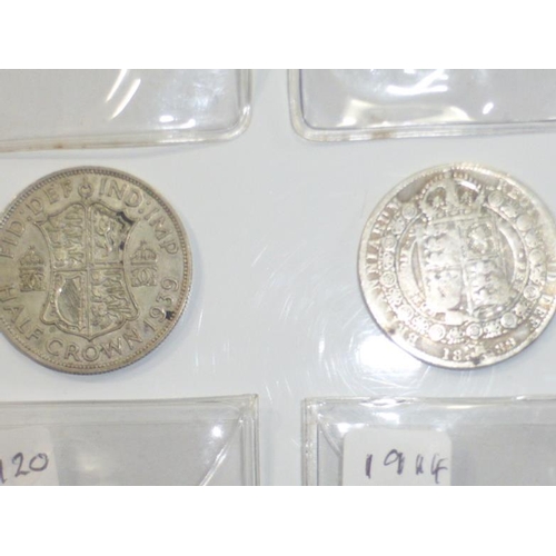 27 - Four Silver Half Crown's (1889, 1914, 1920, and 1939)