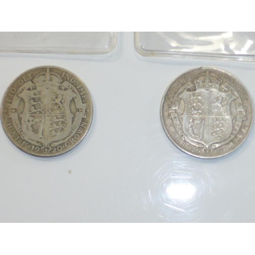 27 - Four Silver Half Crown's (1889, 1914, 1920, and 1939)