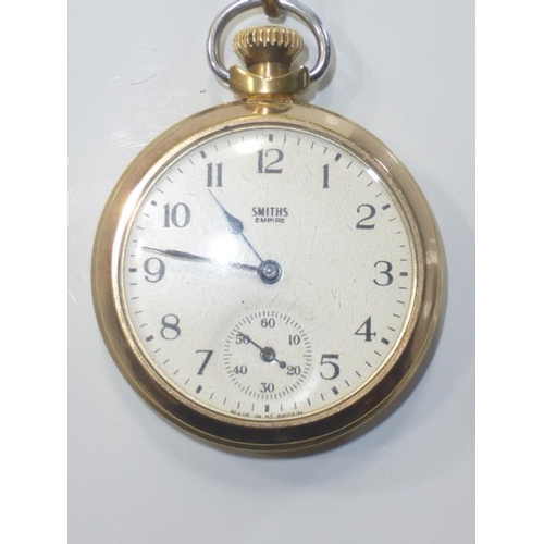 28 - Smiths Empire Pocket watch with Watch Albert