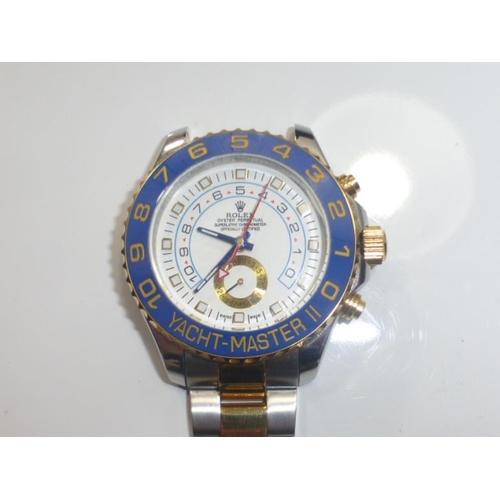 118 - Unauthenticated Rolex Oyster Perpetual Yachtmaster II Gentleman's Watch in Working Condition complet... 