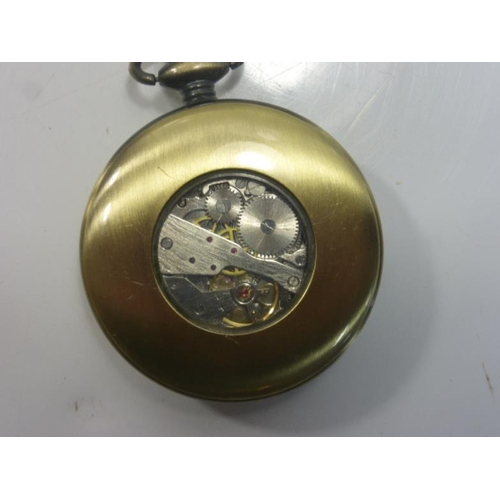 124 - London Full Hunter Pocket Watch with Fairy Picture Cover and Case