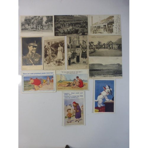 142 - Selection of Postcards Including Boar War, Battle Pictures, 1950s Funnies and More